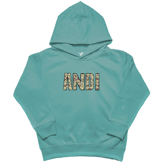 Personalized Camo Name Toddler Hoodie