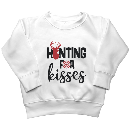 Hunting For Kisses Toddler Crew Neck Sweatshirt