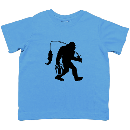 Fishing Sasquatch Kids Tee