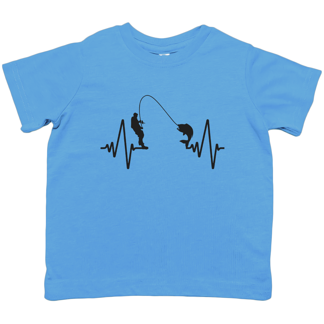 Fishing Heartbeat Kids Tee