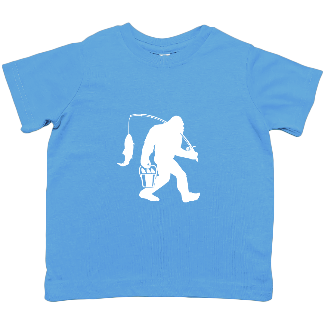 Fishing Sasquatch Kids Tee