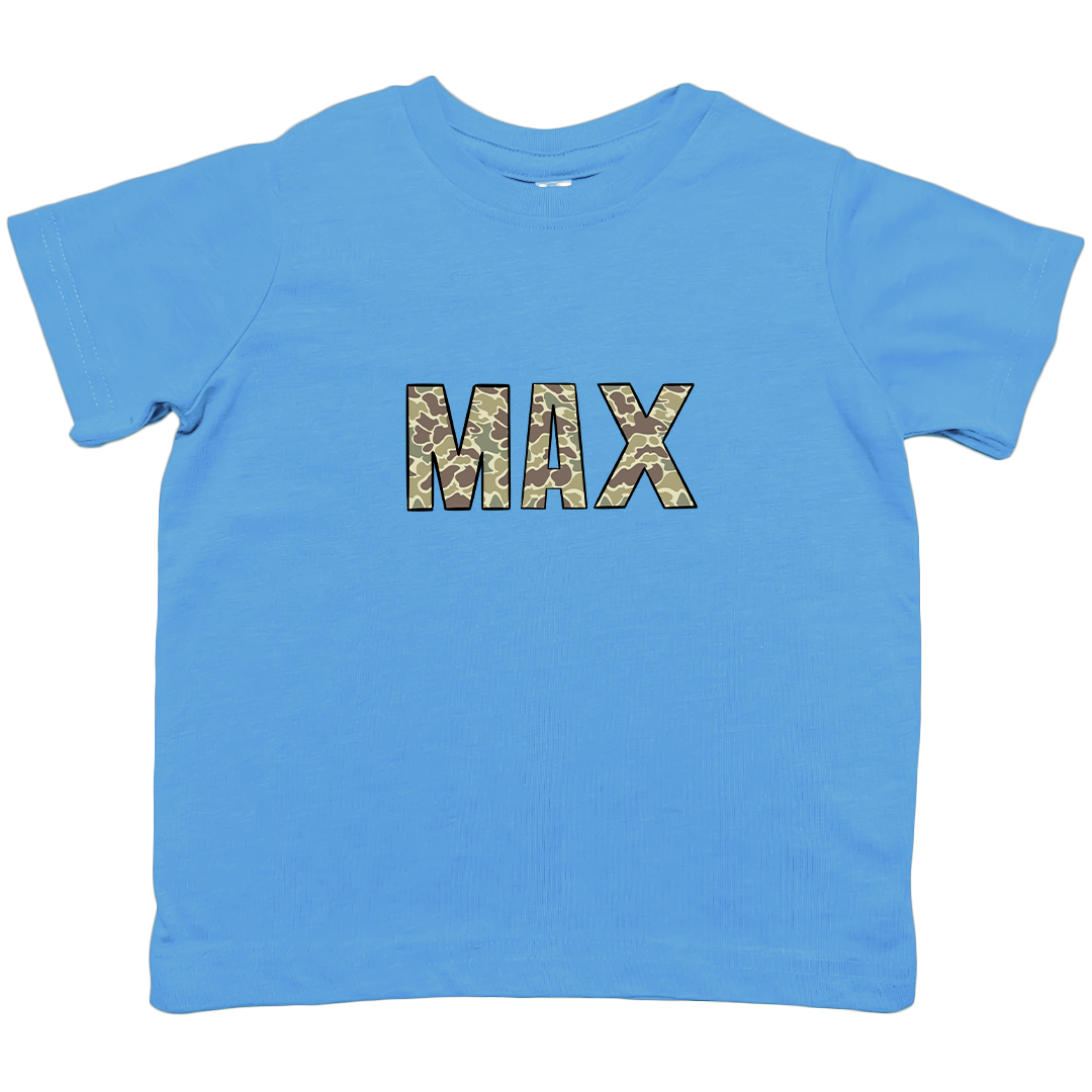 Personalized Camo Name Kids Tee