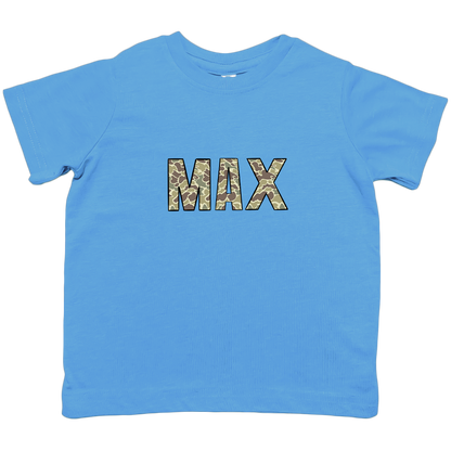 Personalized Camo Name Kids Tee