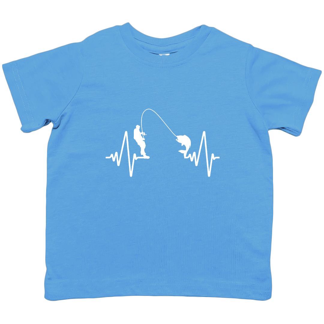 Fishing Heartbeat Kids Tee