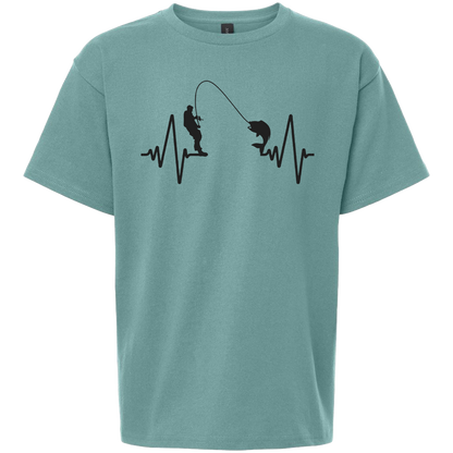 Fishing Heartbeat Adult Tee