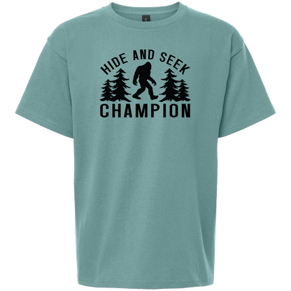 Hide and Seek Sasquatch Kids Tee