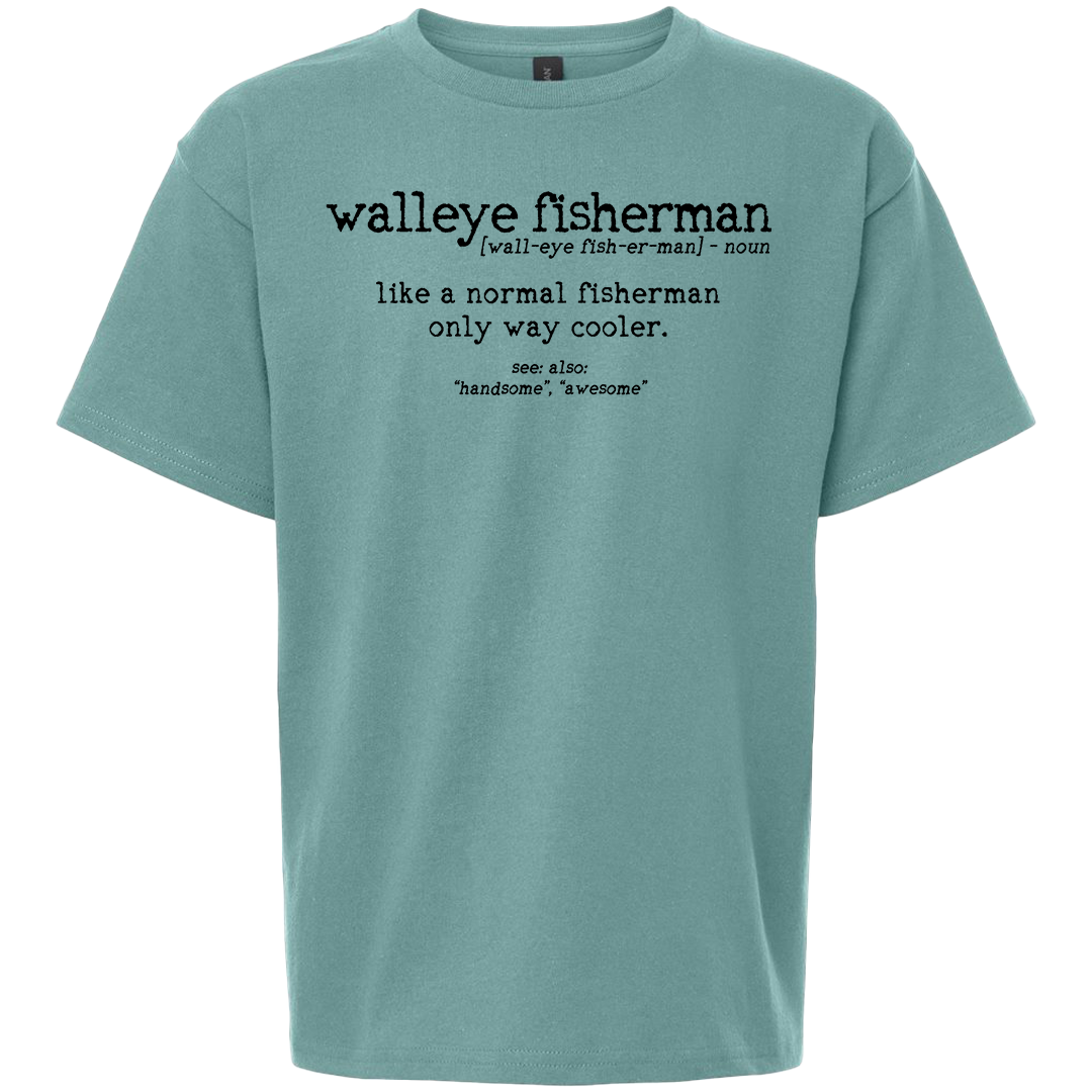 Walleye Fisherman Definition Kids Tee