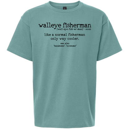 Walleye Fisherman Definition Kids Tee
