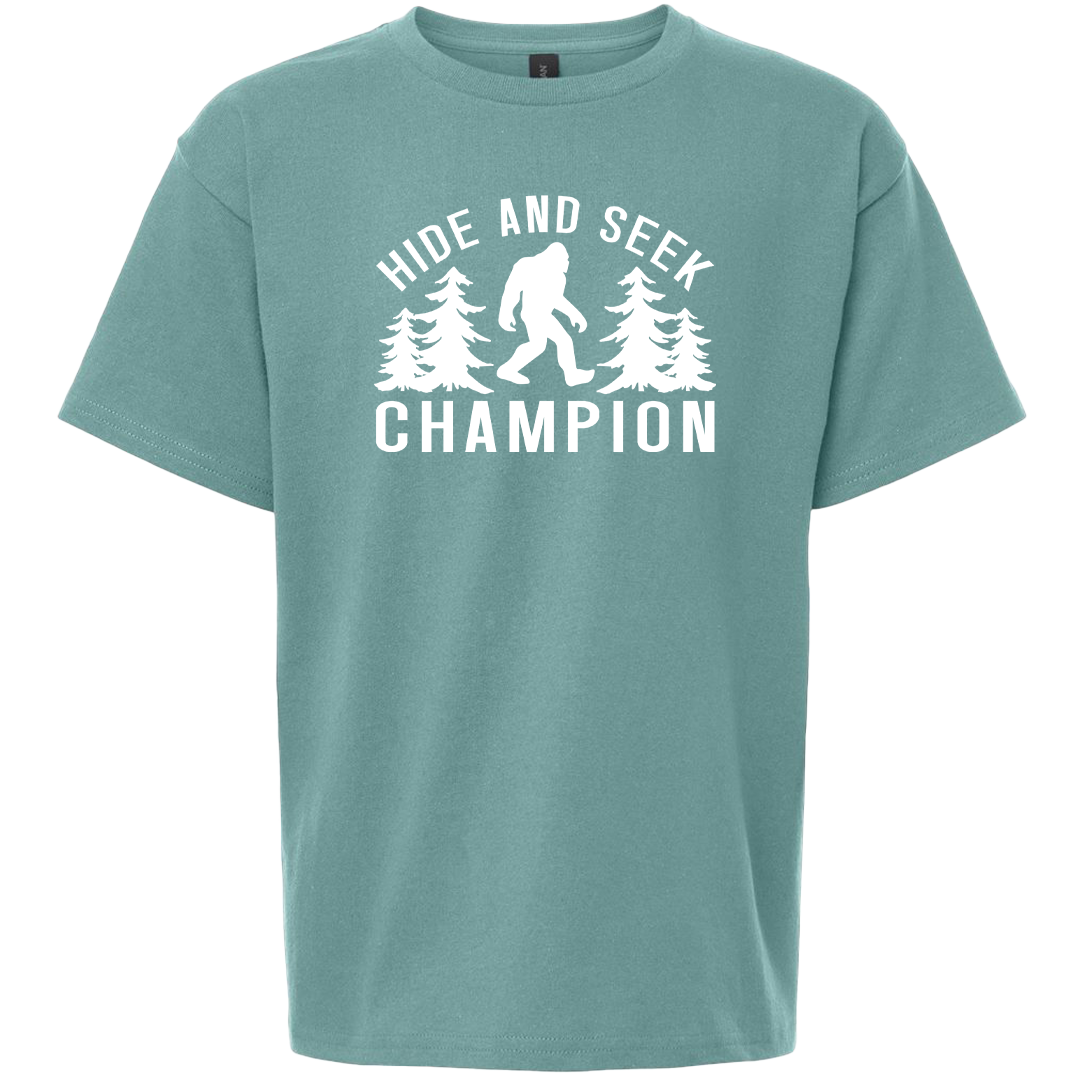 Hide and Seek Sasquatch Kids Tee