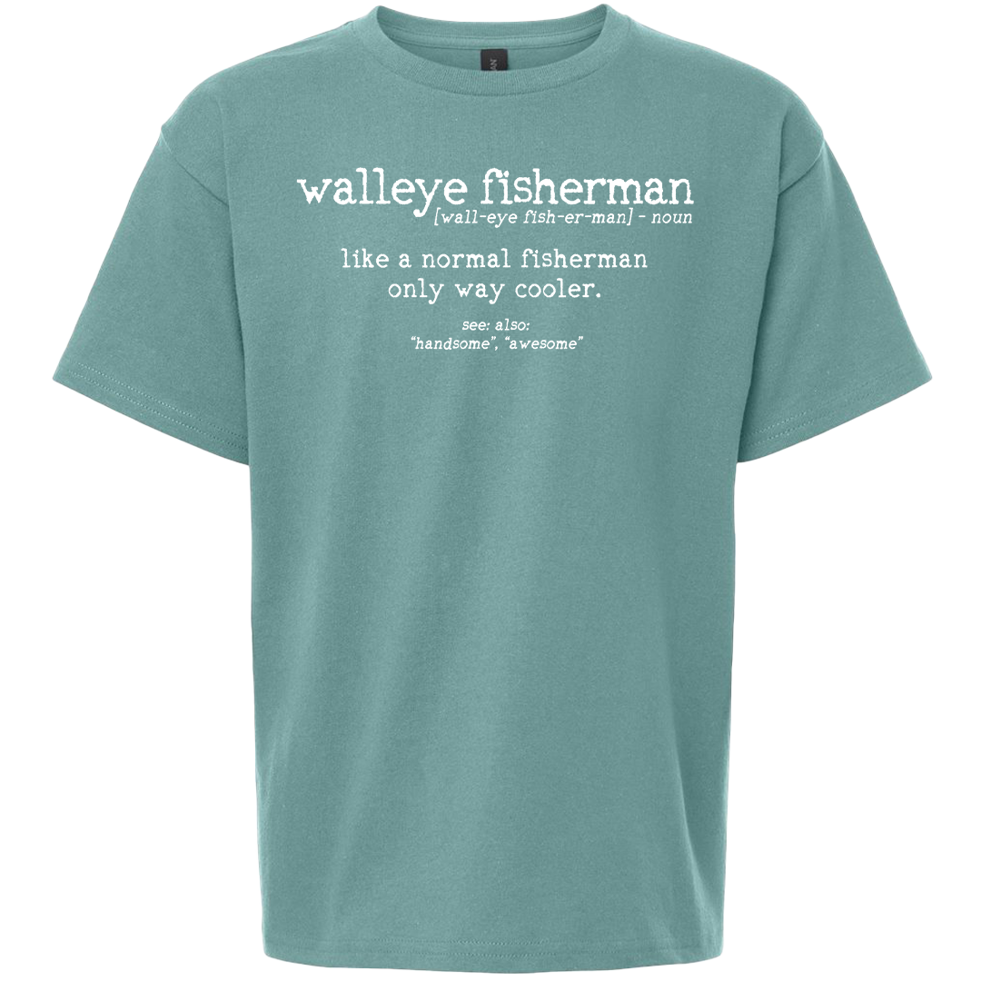 Walleye Fisherman Definition Kids Tee