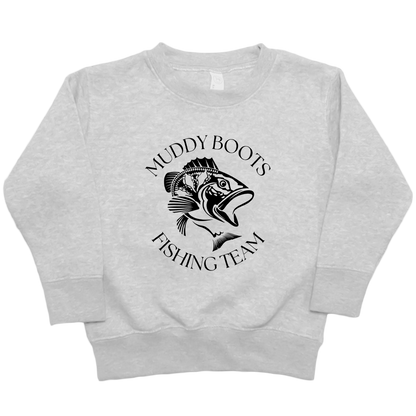 Fishing Team Kids Crew Neck Sweatshirt