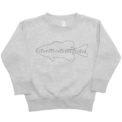 Fishing Ruler Kids Crew Neck Sweatshirt