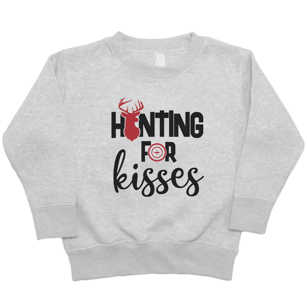 Hunting For Kisses Kids Crew Neck Sweatshirt