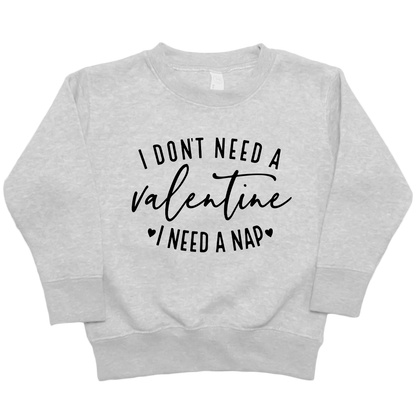 I Need A Nap Kids Crew Neck Sweatshirt