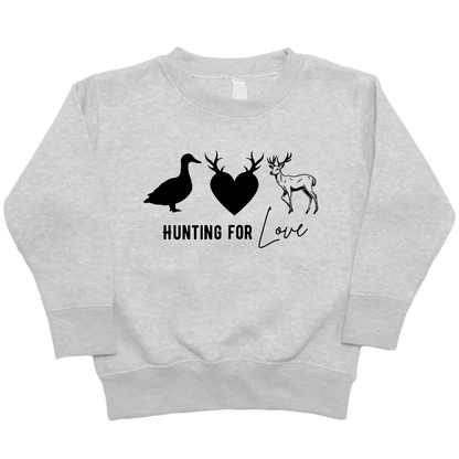 Hunting For Love Kids Crew Neck Sweatshirt