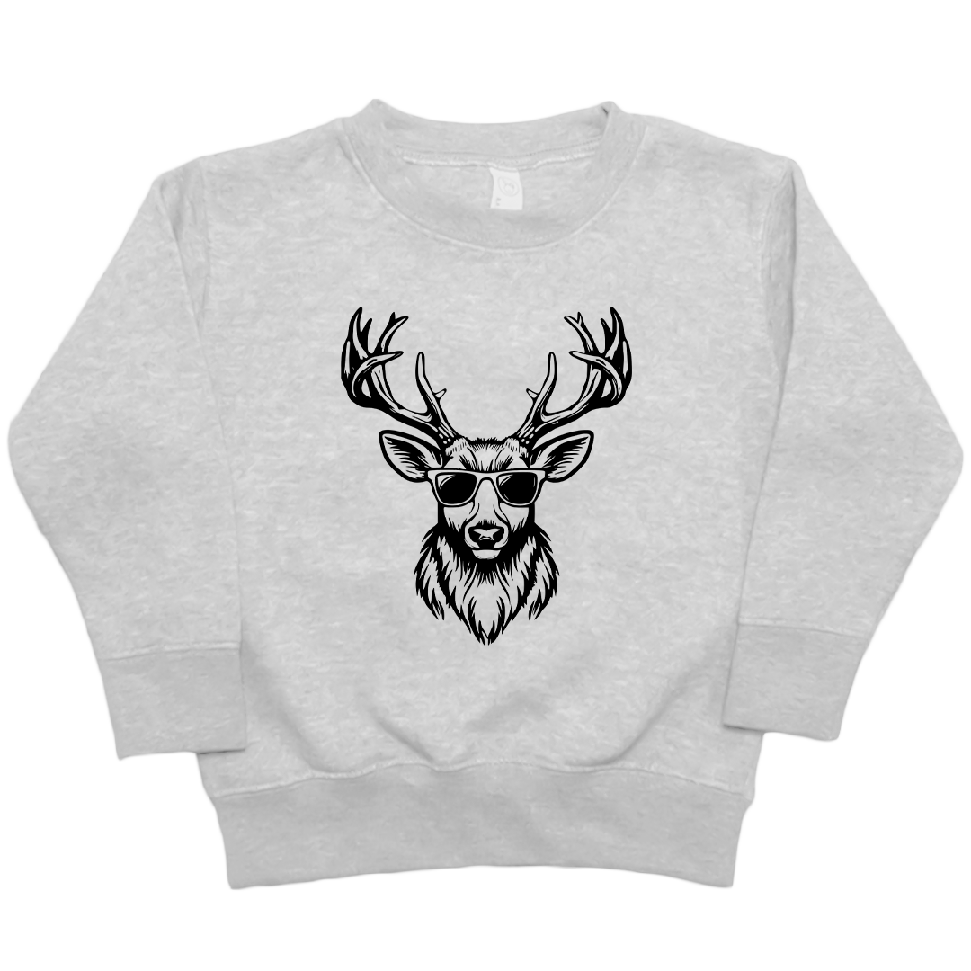 Cool Deer Kids Crew Neck Sweatshirt