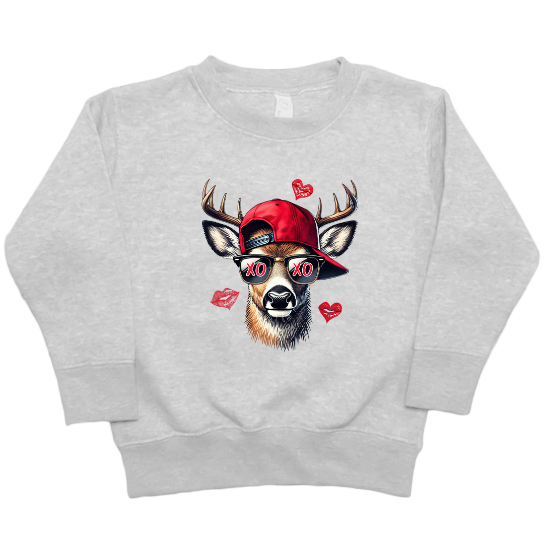 Love Struck Buck Kids Crew Neck Sweatshirt