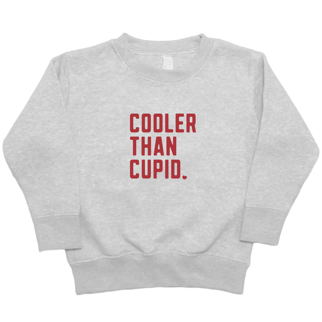 Cooler Than Cupid Kids Crew Neck Sweatshirt