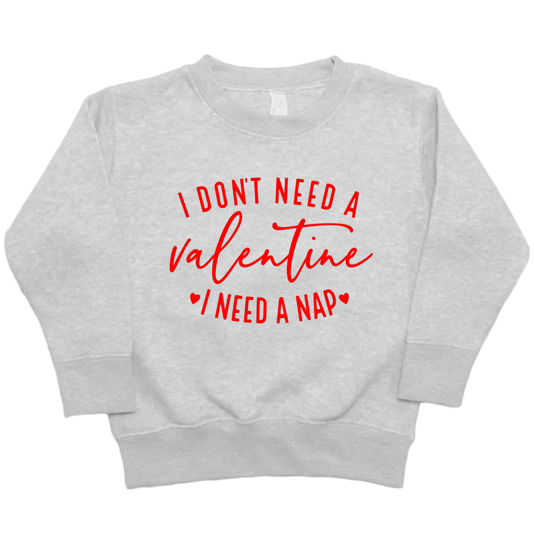 I Need A Nap Kids Crew Neck Sweatshirt