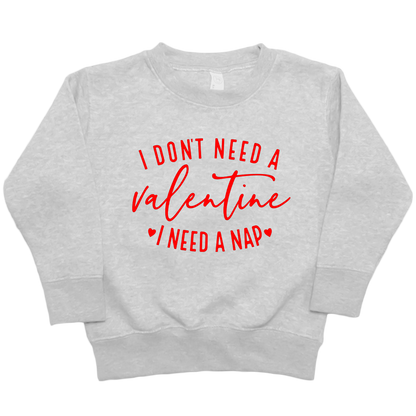 I Need A Nap Kids Crew Neck Sweatshirt