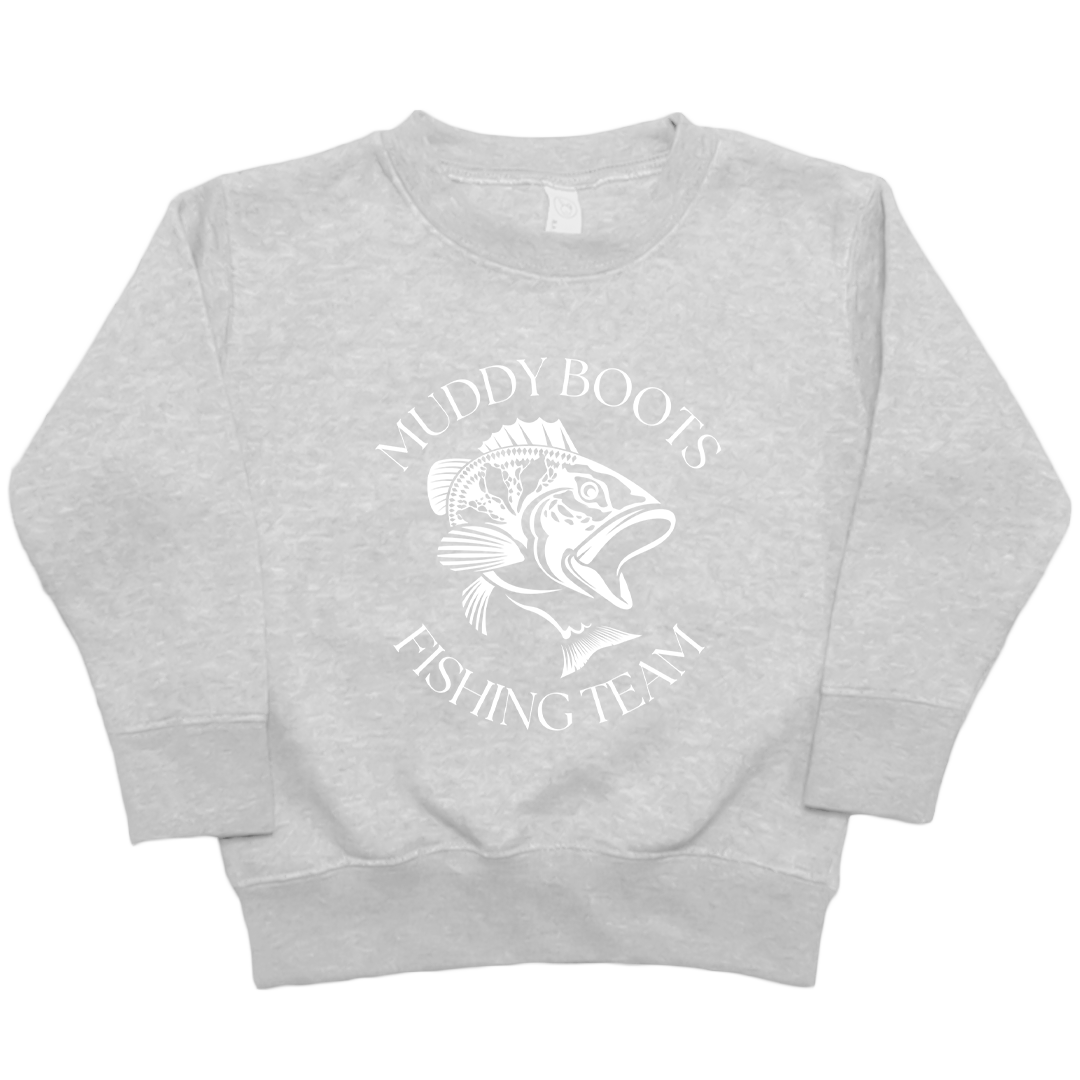 Fishing Team Kids Crew Neck Sweatshirt