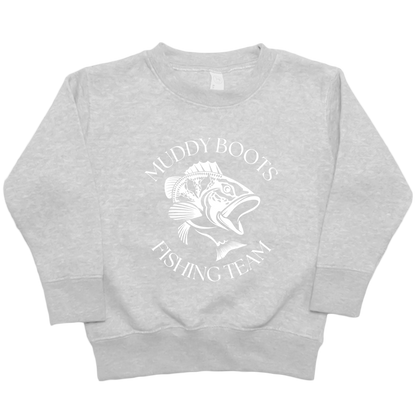 Fishing Team Kids Crew Neck Sweatshirt