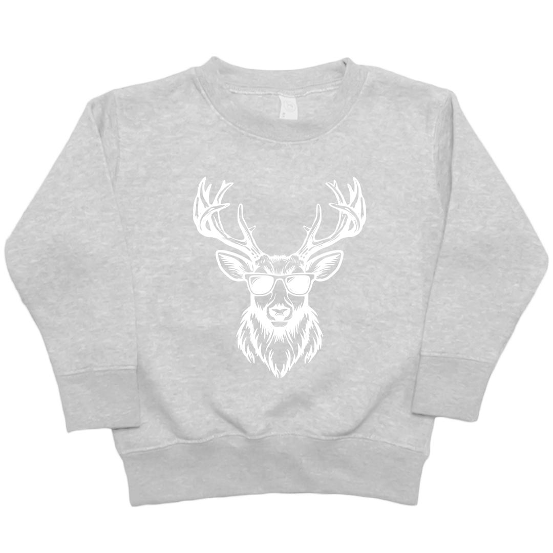 Cool Deer Kids Crew Neck Sweatshirt