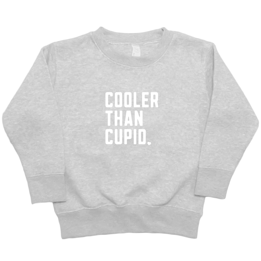 Cooler Than Cupid Kids Crew Neck Sweatshirt