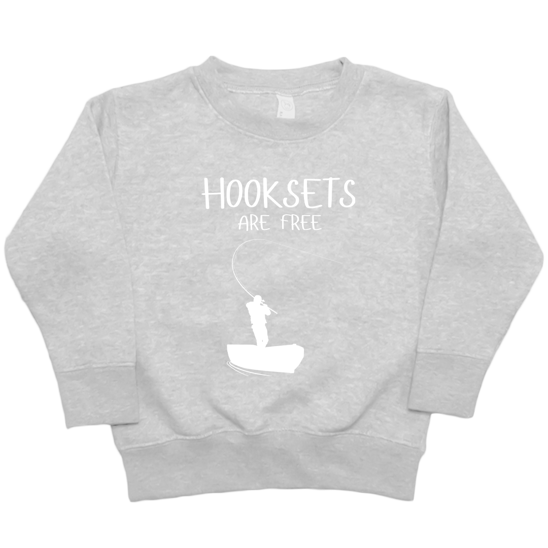 Hooksets Are Free Kids Crew Neck Sweatshirt