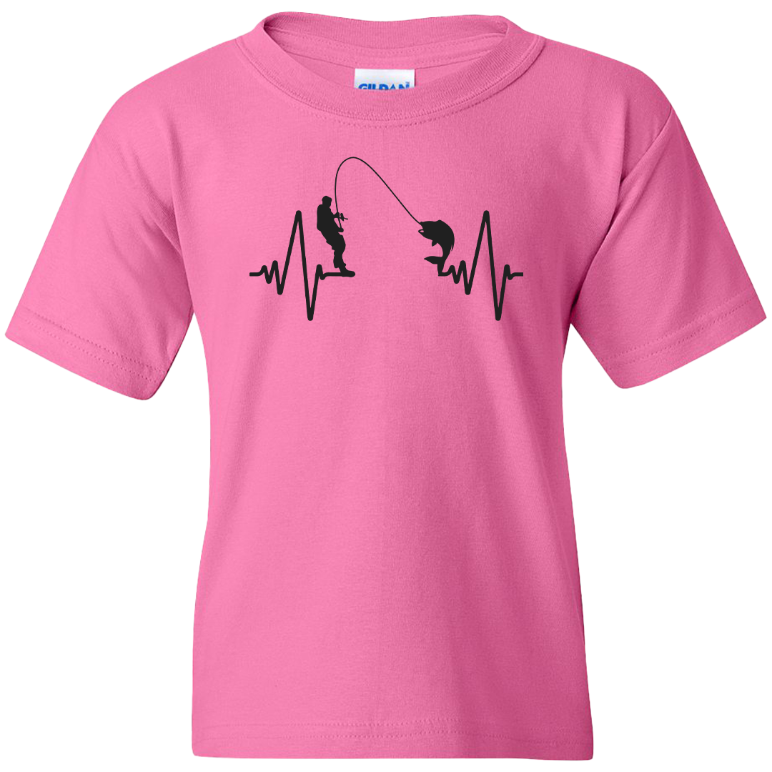 Fishing Heartbeat Kids Tee
