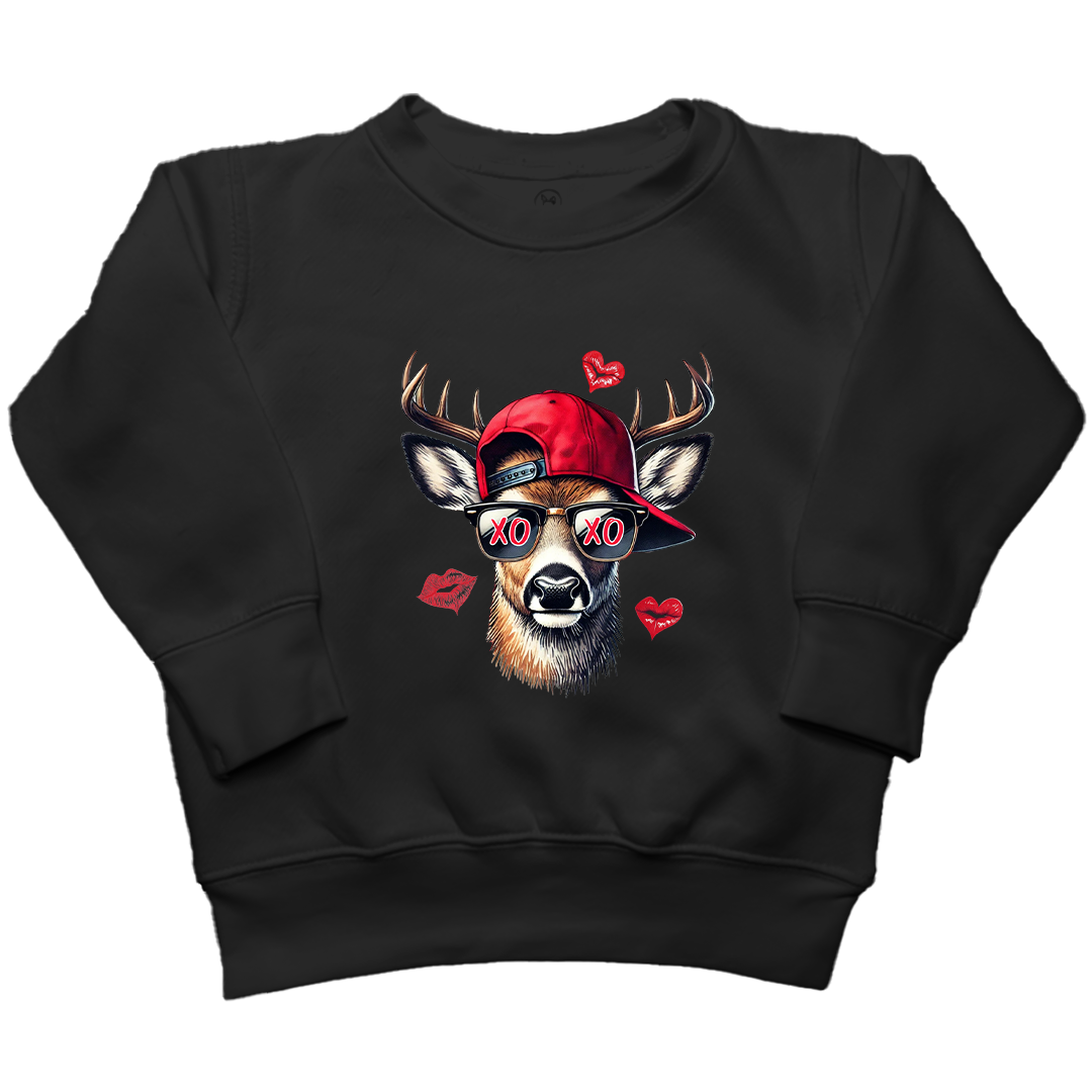 Love Struck Buck Kids Crew Neck Sweatshirt