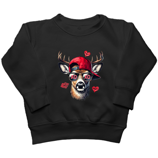 Love Struck Buck Kids Crew Neck Sweatshirt