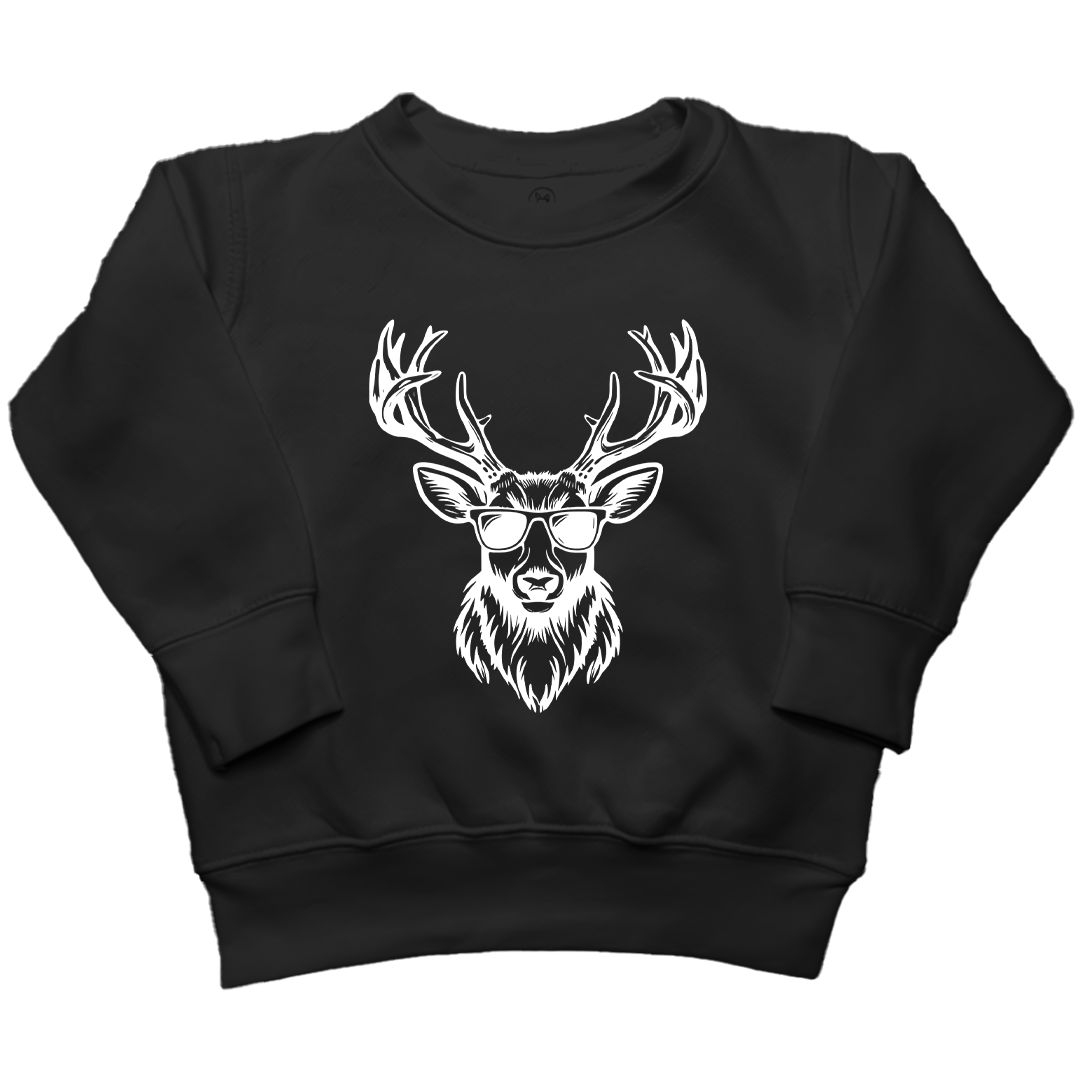 Cool Deer Toddler Crew Neck Sweatshirt