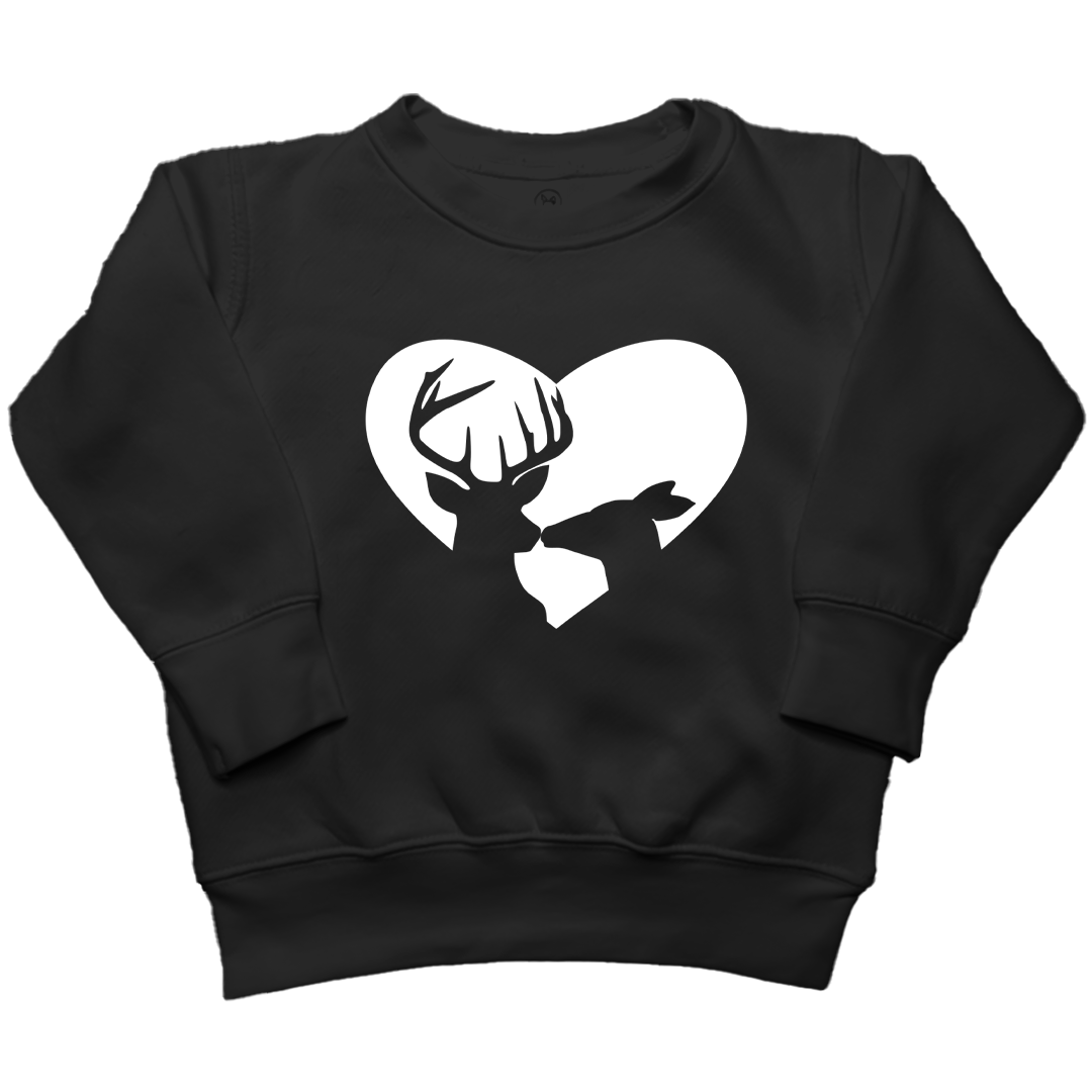 Deer Romance Toddler Crew Neck Sweatshirt