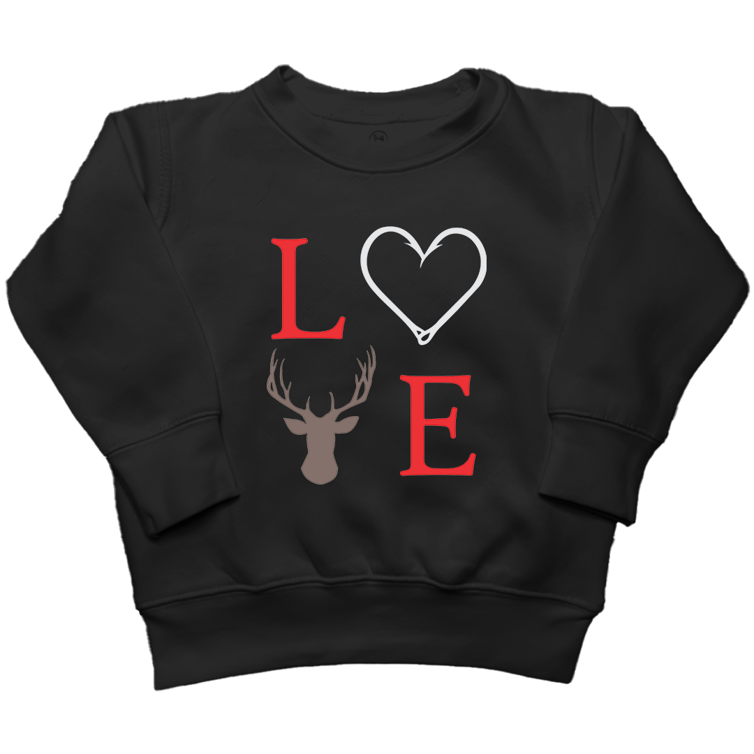 Buck Love Toddler Crew Neck Sweatshirt