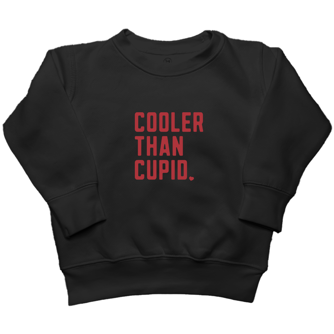 Cooler Than Cupid Kids Crew Neck Sweatshirt