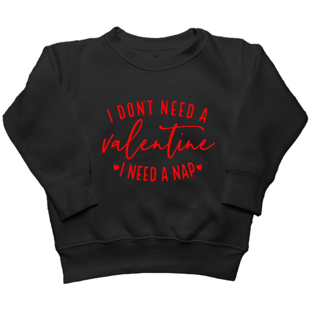 I Need A Nap Kids Crew Neck Sweatshirt