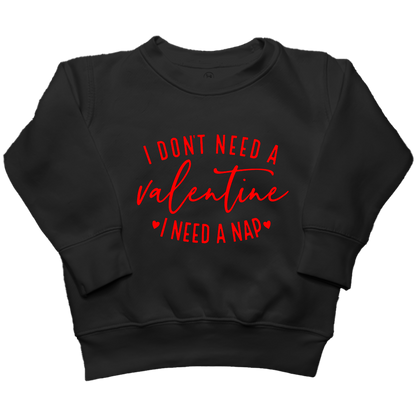 I Need A Nap Kids Crew Neck Sweatshirt