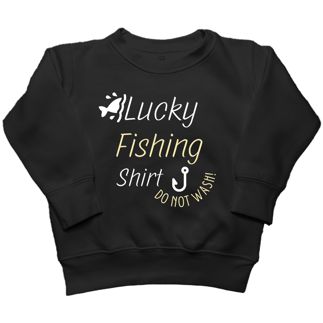 Lucky Fishing Shirt Toddler Crew Neck Sweatshirt