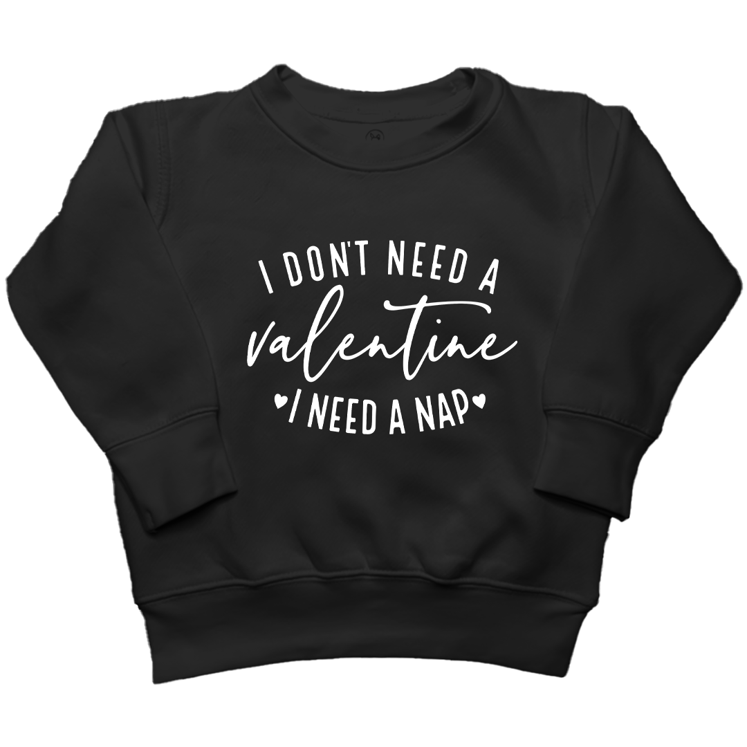 I Need A Nap Kids Crew Neck Sweatshirt