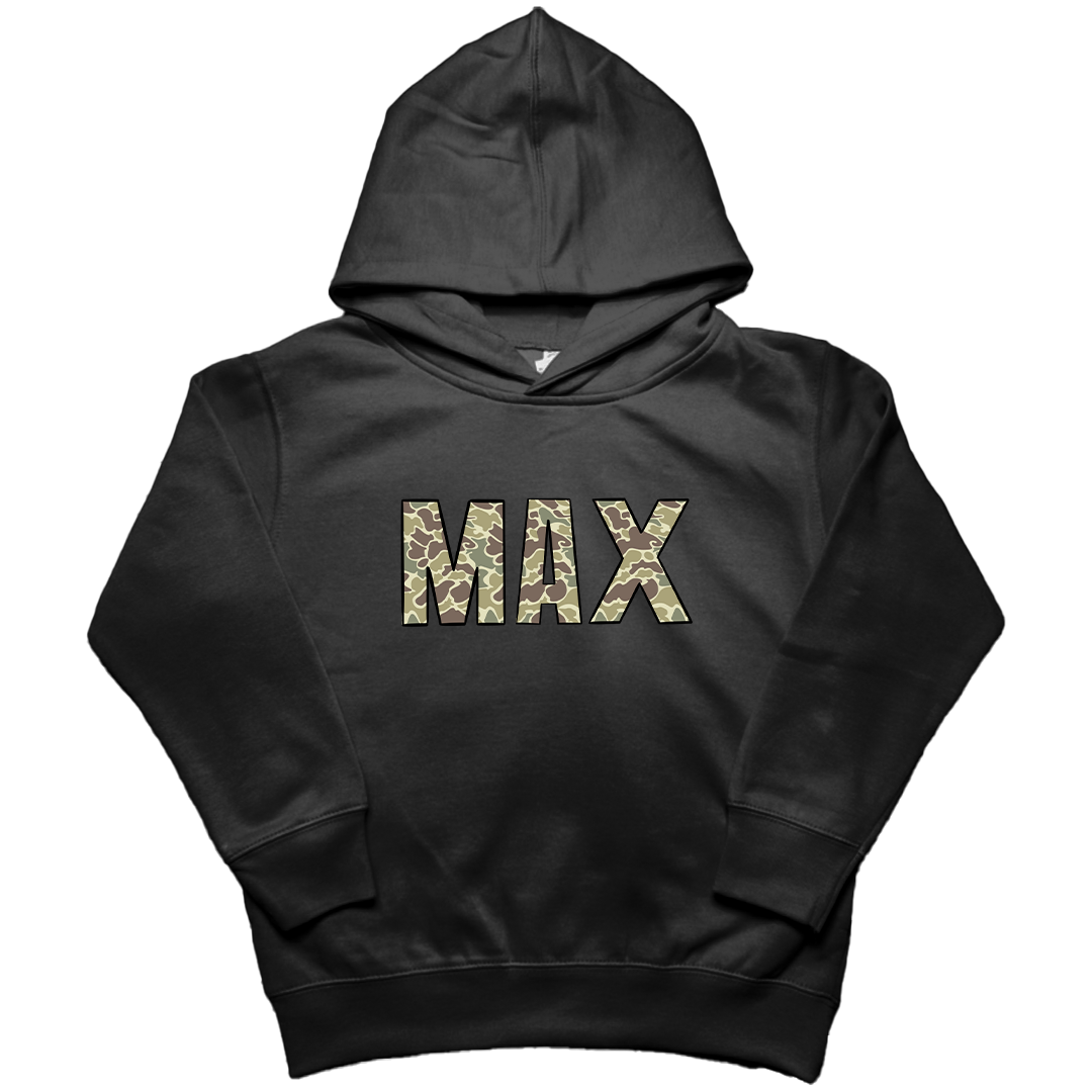 Personalized Camo Name Kids Hoodie