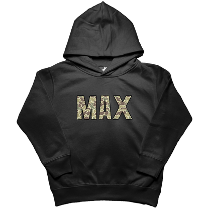 Personalized Camo Name Kids Hoodie