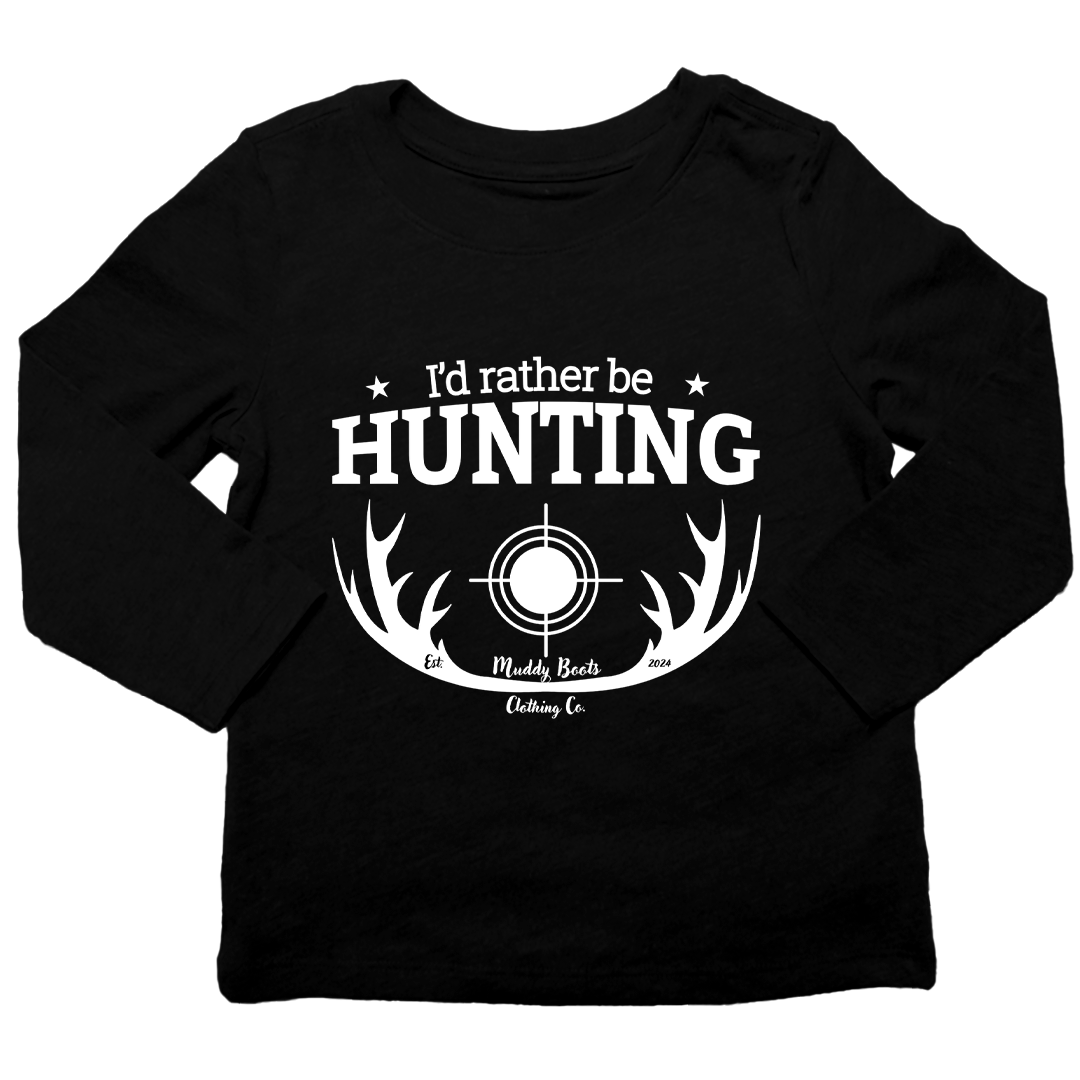 I'd Rather Be Hunting Kids Long Sleeve Tee