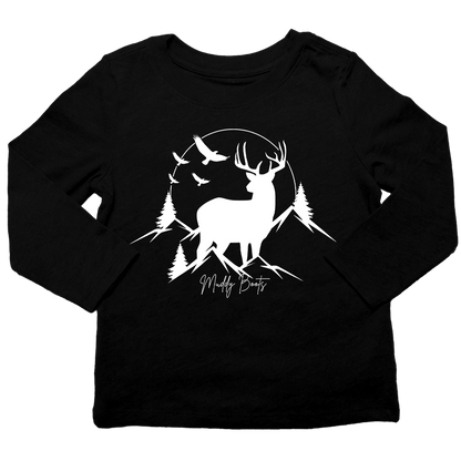 Mountain Deer Kids Long Sleeve Tee