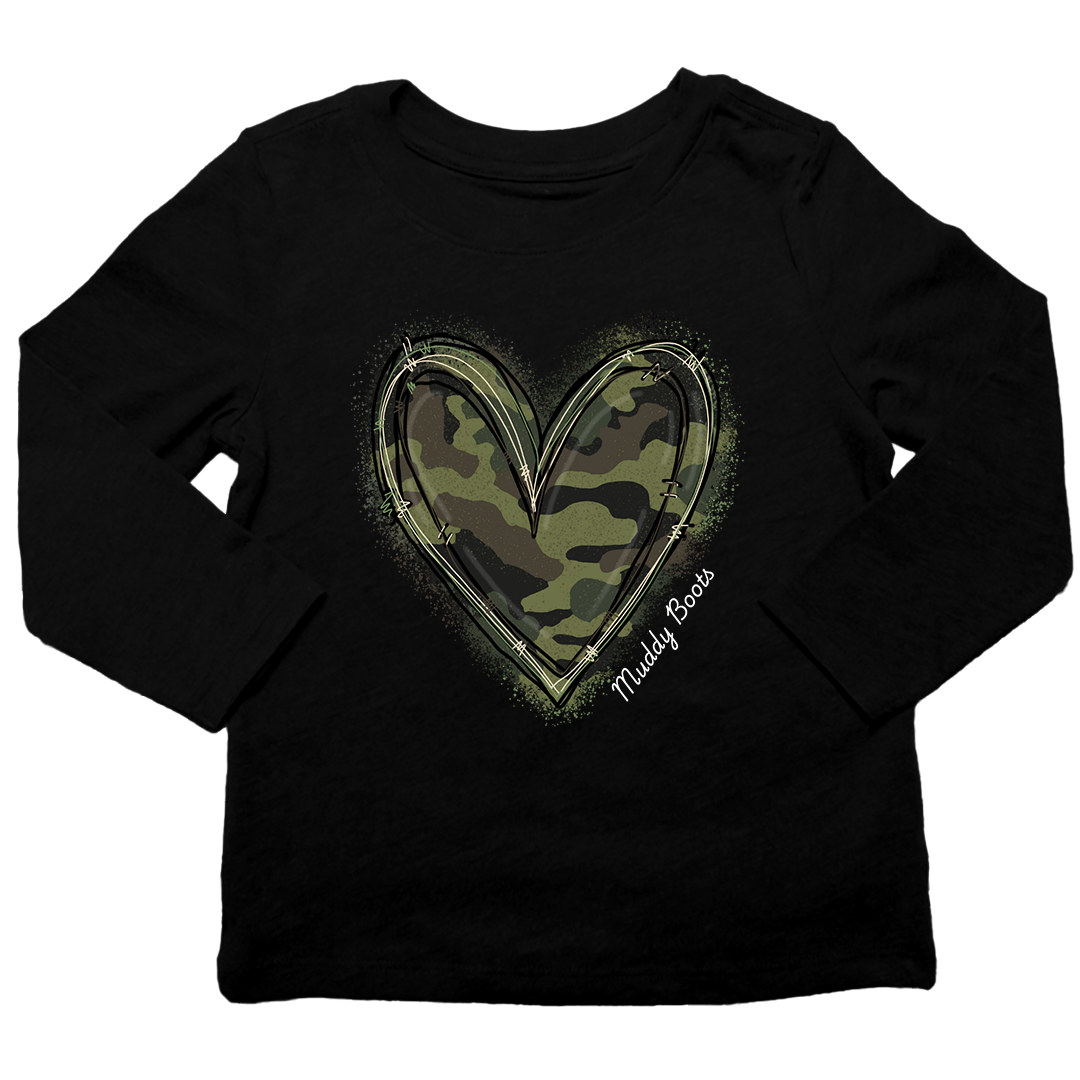 Hidden Heart Kids Long Sleeve Tee