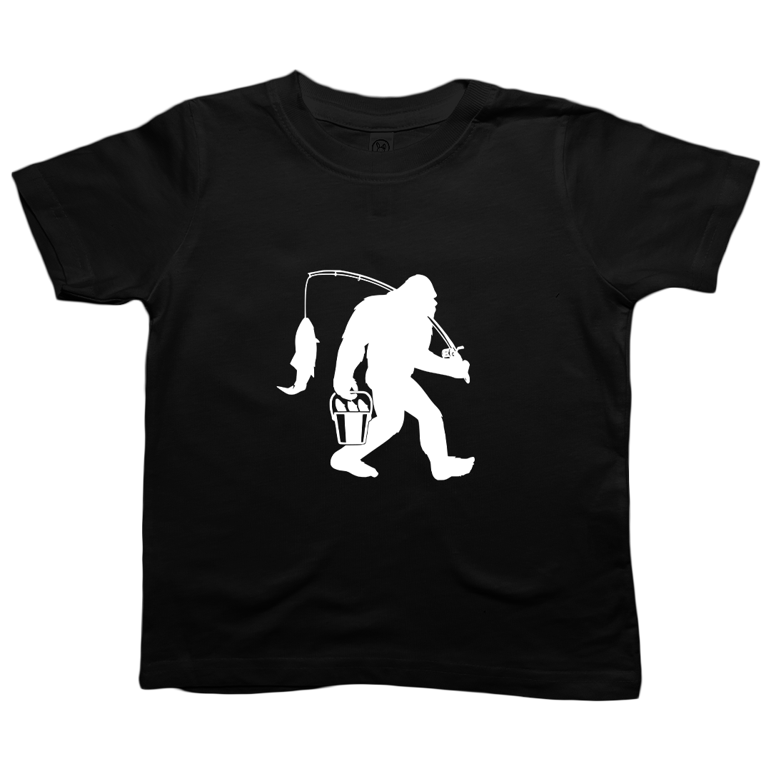 Fishing Sasquatch Kids Tee