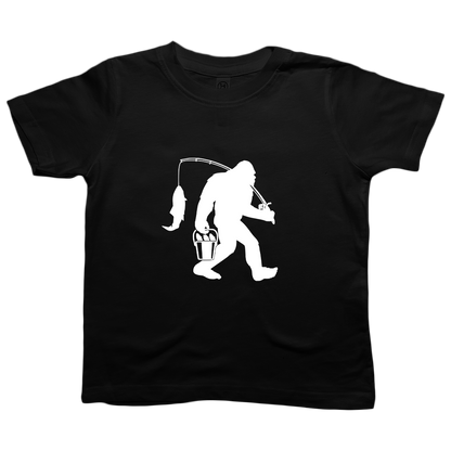 Fishing Sasquatch Kids Tee