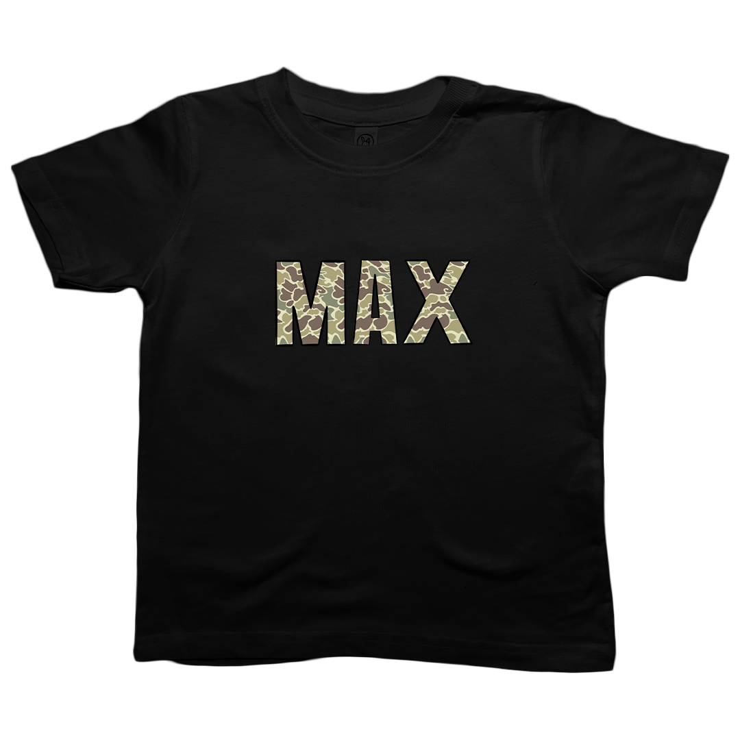 Personalized Camo Name Kids Tee