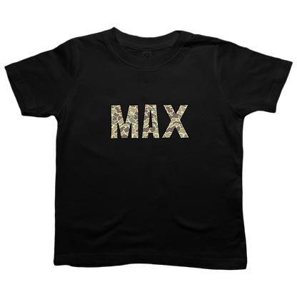 Personalized Camo Name Kids Tee