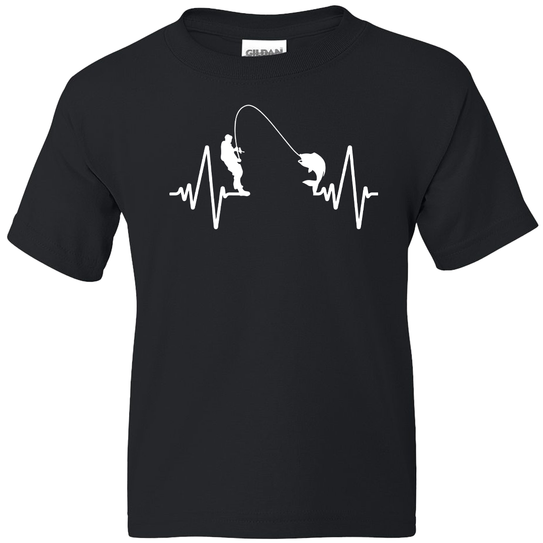 Fishing Heartbeat Adult Tee
